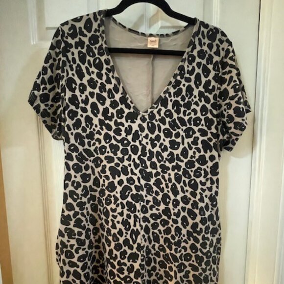 Smash + Tess Black and Tan Leopard Print Dress - Picture 2 of 4